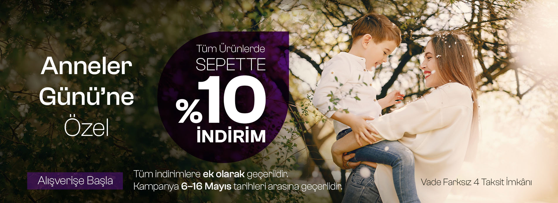 Anneler Günü'ne Özel Tüm Ürünlerde Sepette %10 İndirim!
