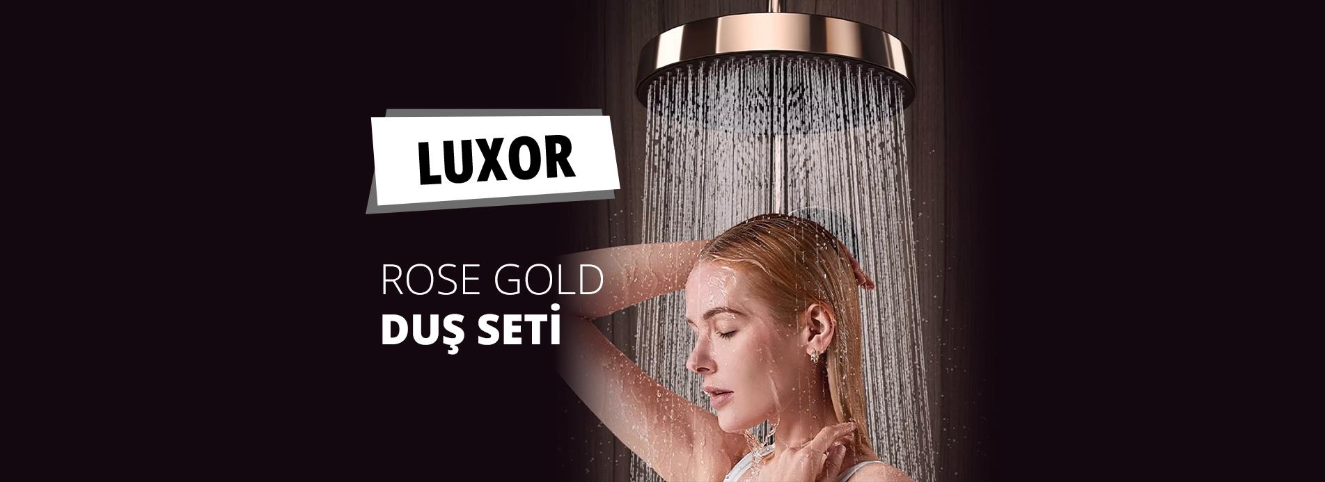 Luxor 3 Fonksiyonlu Duş Seti (Rose Gold)