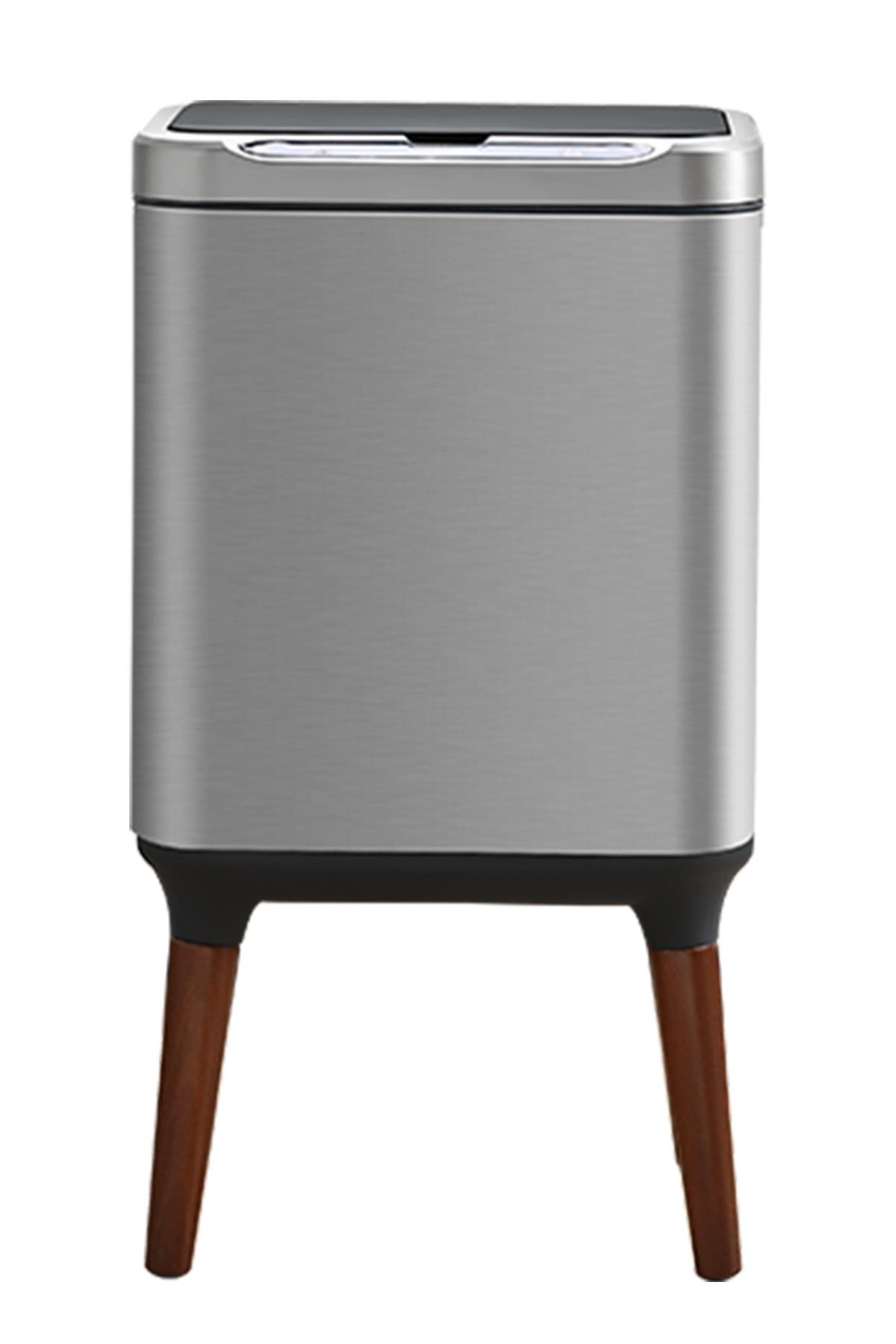 MAS9710S-9L Ozon Temizlemeli Ahşap Ayaklı Sensörlü Akıllı Çöp