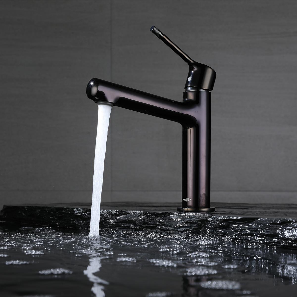 Romeo Lavabo Bataryası Polished Gun Black