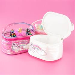 Puffer Unicorn Makyaj Çantası, BEYAZ