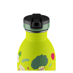 24Bottles Kids Bottle Pipetli Paslanmaz Çelik Çocuk Su Matarası 500 ml, Veggie Friends