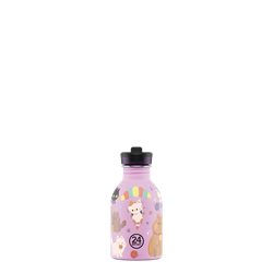 24Bottles Kids Bottle Pipetli Paslanmaz Çelik Çocuk Su Matarası 250 ml, Meow Friends