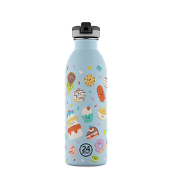 24Bottles Kids Bottle Pipetli Paslanmaz Çelik Çocuk Su Matarası 500 ml, Sweet Friends