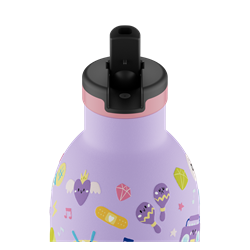 24Bottles Kids Bottle Pipetli Paslanmaz Çelik Termos 330 ml, Music Friends