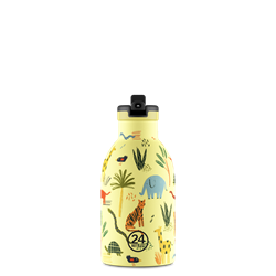 24Bottles Kids Bottle Pipetli Paslanmaz Çelik Termos 330 ml, Jungle Friends