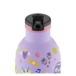 24Bottles Kids Bottle Pipetli Paslanmaz Çelik Termos 330 ml, Music Friends