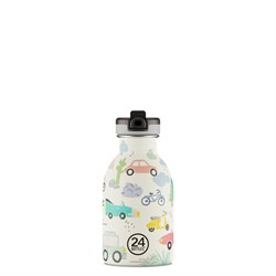 24Bottles Kids Bottle Pipetli Paslanmaz Çelik Çocuk Su Matarası 250 ml, Adventure Friends