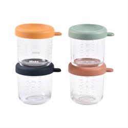 Bebek cam mama kavanozu 4lü set 250 ml, Sunrise color mix
