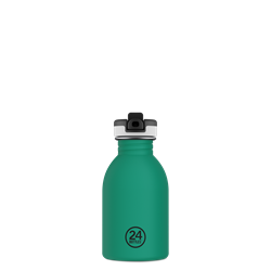 24Bottles Kids Bottle Paslanmaz Çelik Çocuk Su Matarası 250 ml, Reactive Sarı/Yeşil