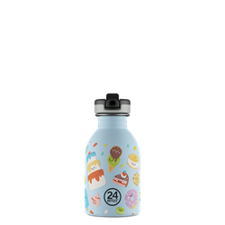 24Bottles Kids Bottle Pipetli Paslanmaz Çelik Çocuk Su Matarası 250 ml, Sweet Friends
