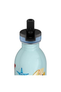 24Bottles Kids Bottle Pipetli Paslanmaz Çelik Çocuk Su Matarası 250 ml, Sea Friends