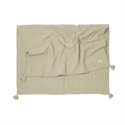 Nobodinoz Wabi Sabi Çift Kat Müslin Battaniye, Green Matcha