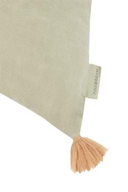 Nobodinoz İşlemeli Fransız Keten Yastık, Green Matcha