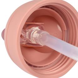 300 ml Şeffaf Pipetli Suluk Old Pink