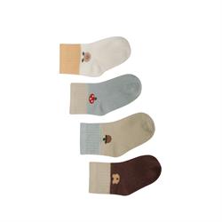 Lille Trove, Yenidoğan Çok Renkli Çorap 4lü Kutu / Mushroom