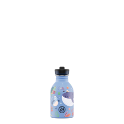 24Bottles Kids Bottle Pipetli Paslanmaz Çelik Çocuk Su Matarası 250 ml, Ocean Friends