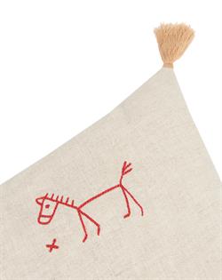 Nobodinoz İşlemeli Fransız Keten Yastık, Greige