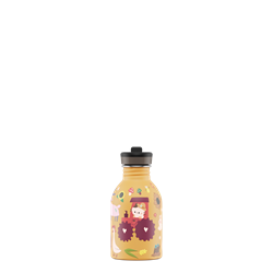 24Bottles Kids Bottle Pipetli Paslanmaz Çelik Çocuk Su Matarası 250 ml, Farm Friends