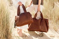 Mommy Bag Çanta, Signature Vegan Deri Koyu Kahve