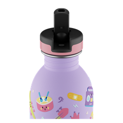 24Bottles Kids Bottle Pipetli Paslanmaz Çelik Çocuk Su Matarası 250 ml, Music Friends