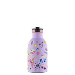 24Bottles Kids Bottle Pipetli Paslanmaz Çelik Termos 330 ml, Music Friends