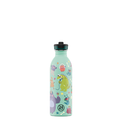 24Bottles Kids Bottle Pipetli Paslanmaz Çelik Çocuk Su Matarası 500 ml, Spooky Friends