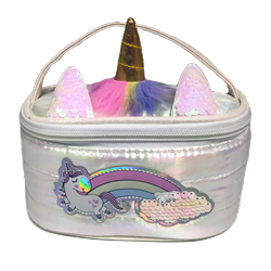 Puffer Unicorn Makyaj Çantası, BEYAZ