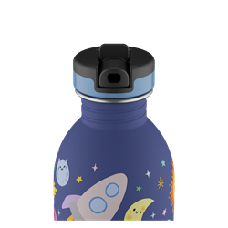 24Bottles Kids Bottle Pipetli Paslanmaz Çelik Çocuk Su Matarası 250 ml, Space Friends