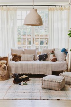 Lorena Canals Çocuk Odası Pufu, Tartan Blue Sage