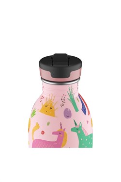 24Bottles Kids Bottle Pipetli Paslanmaz Çelik Çocuk Su Matarası 500 ml, Magic Friends