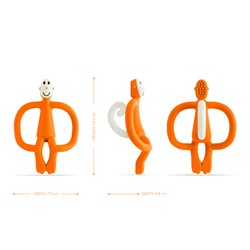 Matchstick Monkey Silikon Diş Kaşıyıcı, Turuncu Monkey