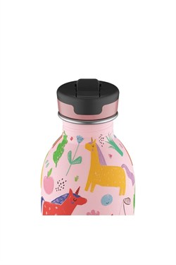 24Bottles Kids Bottle Pipetli Paslanmaz Çelik Çocuk Su Matarası 250 ml, Magic Friends
