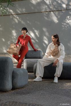 Paris- Tokyo Bel Çantası Büyük Boy, Sesame