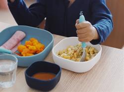 3 Parça Silikon Kase Seti, Night blue/Cotton/Baltic blue