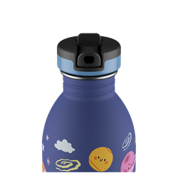 24Bottles Kids Bottle Pipetli Paslanmaz Çelik Çocuk Su Matarası 500 ml, Space Friends