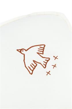 Nobodinoz İşlemeli Fransız Keten Yastık, Cloud Off White