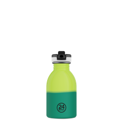 24Bottles Kids Bottle Paslanmaz Çelik Çocuk Su Matarası 250 ml, Reactive Sarı/Yeşil