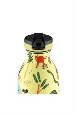 24Bottles Kids Bottle Pipetli Paslanmaz Çelik Çocuk Su Matarası 500 ml, Jungle Friends