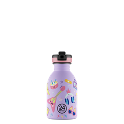 24Bottles Kids Bottle Pipetli Paslanmaz Çelik Çocuk Su Matarası 250 ml, Music Friends
