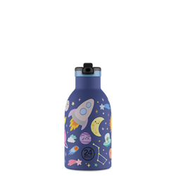 24Bottles Kids Bottle Pipetli Paslanmaz Çelik Termos 330 ml, Space Friends