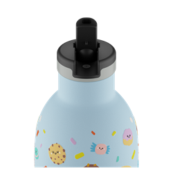 24Bottles Kids Bottle Pipetli Paslanmaz Çelik Termos 330 ml, Sweet Friends