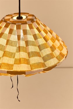 Nobodioz Yumi Aydınlatma Şapkası, 50cm çap, Mustard Tiles