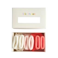 Lille Trove, Yenidoğan Çok Renkli Çorap 3lü Kutu / Nar Çiçeği