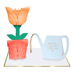 Çiçek Sulama Tebrik Kartı