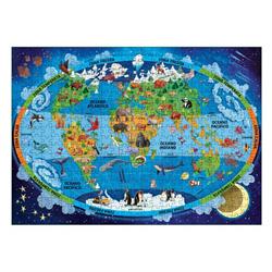 Puzzle, Atlas ve Kitap - Dünya