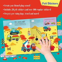 Felt Stickers - Diggers Play Scene Book