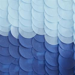 Ginger Ray - Backdrop Tissue Paper Discs Blue Ombre - Mavi Tonlar Arka Fon