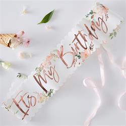 Ginger Ray - Its My Birthday - Çiçekli Kuşak