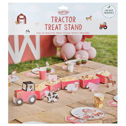 Ginger Ray - Treat Stand - Tractor and Trailer Treat Stand - Traktör ve Römork İkram Standı